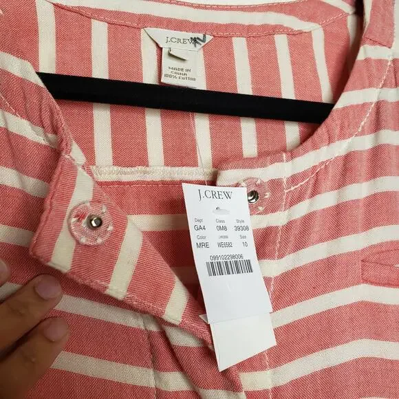 J Crew| Orange and cream striped boat dress - Picture 4 of 11